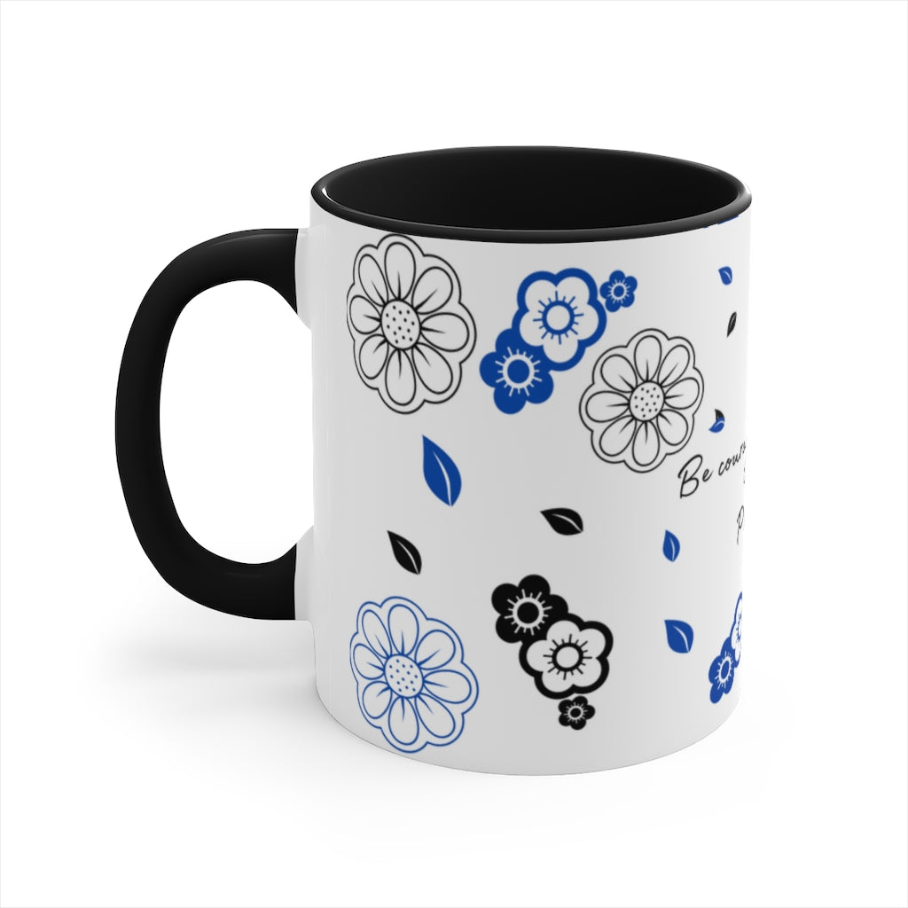 Black, Blue, or Navy Accent Coffee Mug, 11oz |  4 Fine Works.